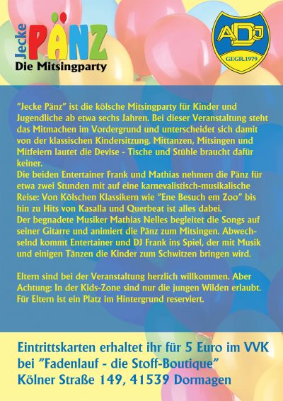 Jecke Pänz Flyer 2020