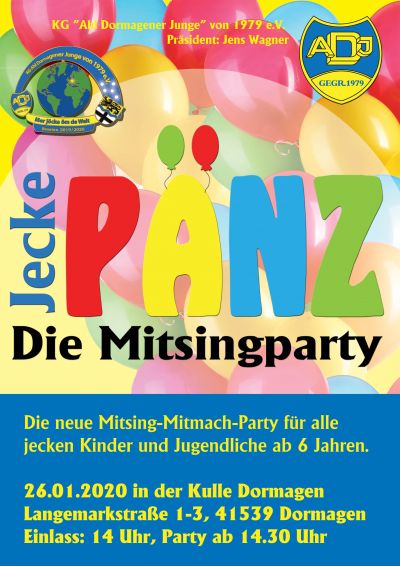 Jecke Pänz-Die Mitsingpatry 2020
